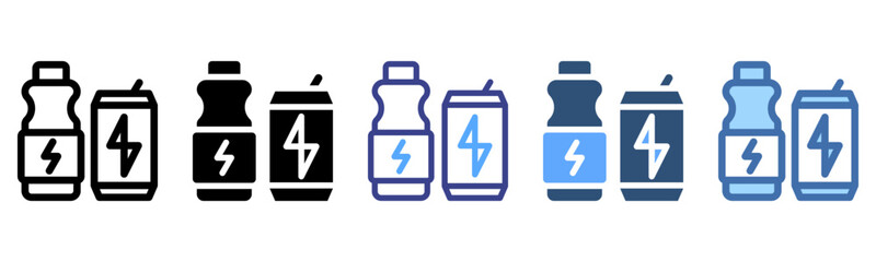 Energy Drink icon sheet multi style collection