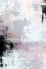 Modern abstract painting with soft pastel tones and bold black brushstrokes. Ideal for branding, backgrounds, packaging, and interior art with a minimalist, artistic vibe