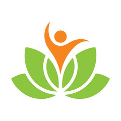 Wellness Logo Design Vector, 
