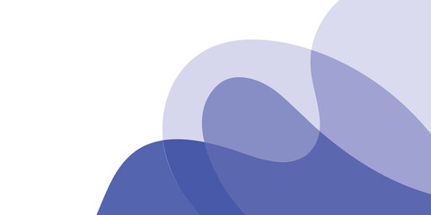 Abstract wave shapes in blue