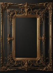 Black & gold ornate frame, shimmering accents,  exclusive,  design