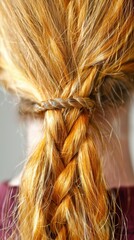 Geflochtenes blondes Haar mit Seilschleife