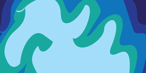 Sea waves layered vector background illustration and sea beach modern