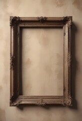 Weathered metal frame holds sepia-toned photo; nostalgic charm ,  picture frame,  memory