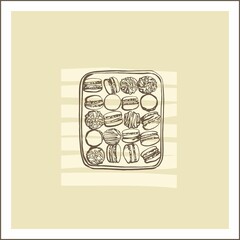 Modern digital art form - aesthetic, whimsical Regency era linear card (Bridgerton wedding) in soft pastel colors.