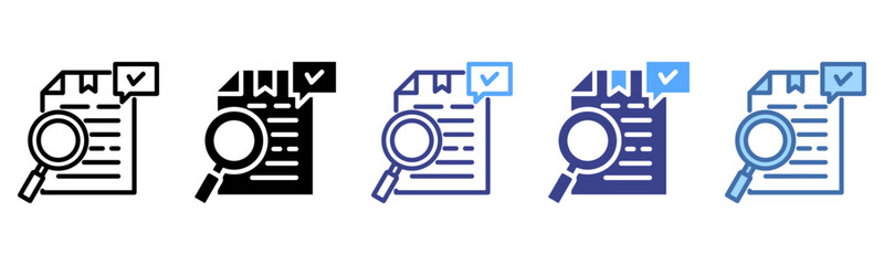 Fototapeta premium Fact icon sheet multi style collection