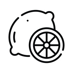 Get this outline style icon of fresh lemon