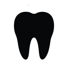 Tooth Isolated on White Background – Dental Health and Care Vector Illustration