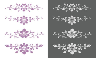 1 Set of dividers flowers vintage deviders for card ornament etc