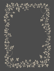 flower minimalist frame , plant frame simple , frame for card invitation