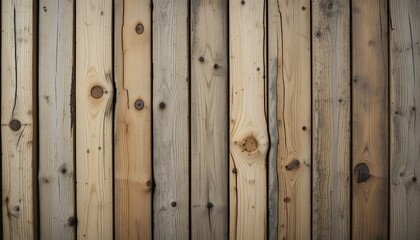 Obraz premium Close up of natural wooden planks showing grain texture and knots in rustic style