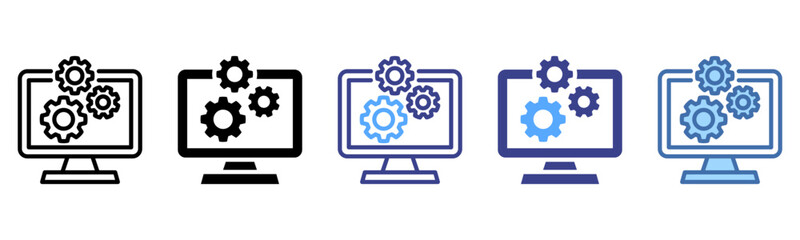 Machine icon sheet multi style collection