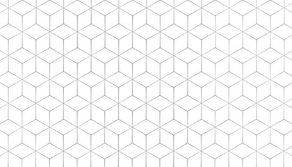 Grey hexagon cube line geometric pattern background, Geometric background made of hexagon, Abstract geometric background. Vector 3d illustration. hexagon square or pyramid white line shapes.