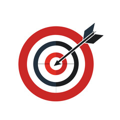 Target with Arrow Vector Illustration &ndash; Goal Achievement and Precision Concept