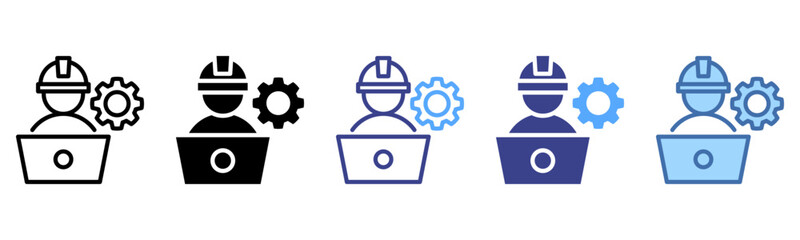 Engineer icon sheet multi style collection