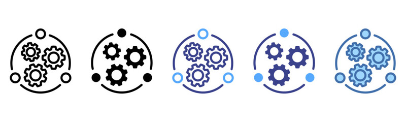 Management icon sheet multi style collection