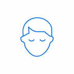 Fototapeta premium eyes closed man icon sign vector