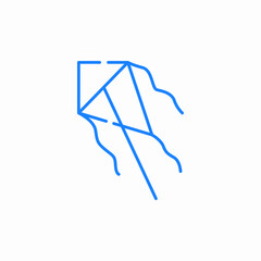 flying kite icon sign vector