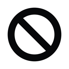 Prohibition icon editable stroke