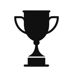 Trophy Cup Isolated on White Background – Achievement and Success Symbol Vector Illustration