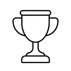 Trophy Cup Isolated on White Background – Award and Victory Symbol Vector Illustration
