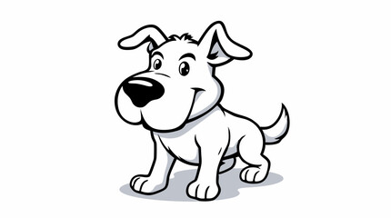 Fototapeta premium Playful Cartoon Puppies – Cute & Expressive Dog Characters