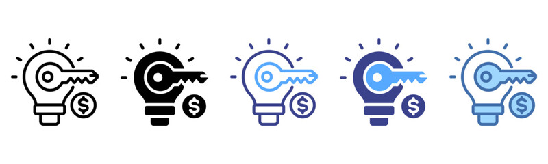 Key Solution icon sheet multi style collection