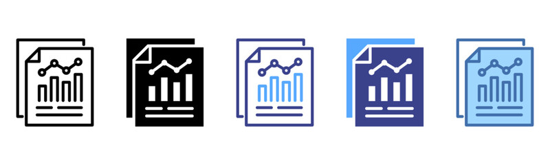 Analysis Report icon sheet multi style collection