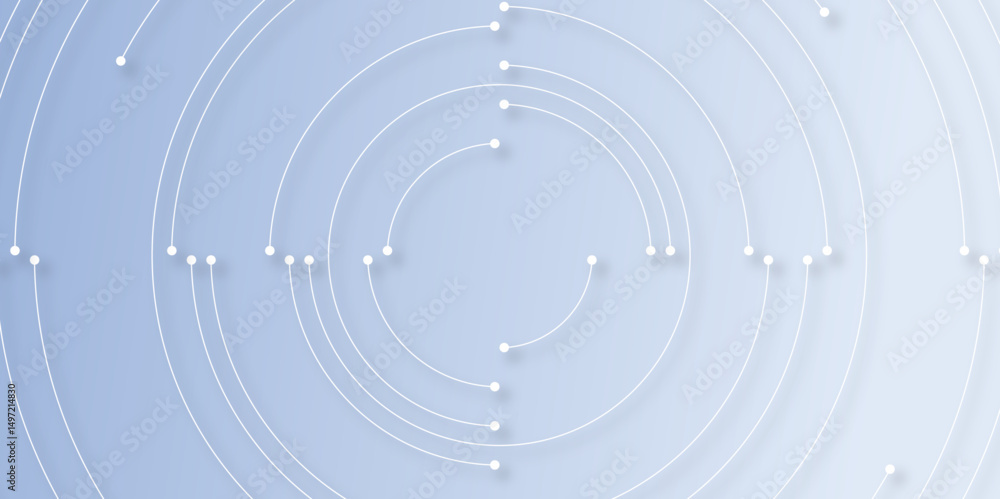 Poster modern web banner digital vector illustration. concentric elegant circle design element. abstract fu