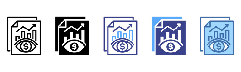 Financial Vision icon sheet multi style collection