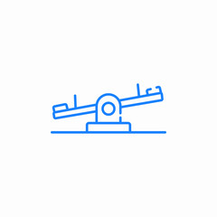 see saw icon sign vector