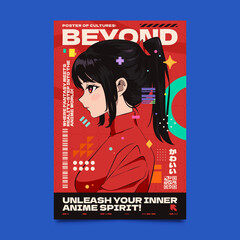 Japanese Anime Girl Character Poster