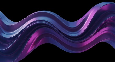 Abstract Purple and Violet Swirling Wave Design Elegant Fluid 3D Render Background