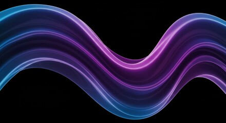 Abstract Purple and Blue Swirling Wave Background Design Elegant Flowing Curves Digital Art