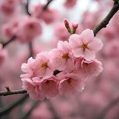 Obraz premium 484 there is a pink flowered tree with many pink flowers, sakura bloomimg, blossom sakura, sakura flowers, cherry blossom, sakura season, sakura flower, cheeryblossom, cherry blossoms, blossoms, pink 