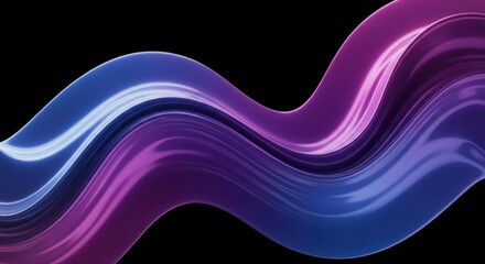 Naklejka premium Abstract Purple and Blue Wave Background Fluid Design Swirling Gradient Dynamic Motion Elegant