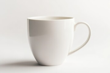 Fototapeta premium Elegant ceramic mug for coffee or tea, perfect for branding mockups and product presentations. use cases: beverage, mockup, branding