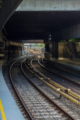 Obraz premium The beginning of the subway Vienna, Austria