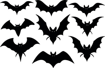 Set Of Halloween bat collection, halloween bat element,