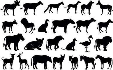 enormous animals silhouettes collection