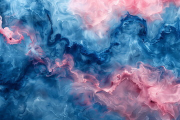 Modern abstract tie-dye background in soft indigo and dusty rose. Perfect for textiles, branding, social media, packaging, or digital design with an artistic, dreamy aesthetic
