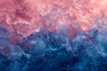 Modern abstract tie-dye background in soft indigo and dusty rose. Perfect for textiles, branding, social media, packaging, or digital design with an artistic, dreamy aesthetic