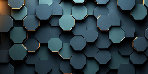 Red and black Hexagon background, Hexagonal Honeycomb Abstract 3d Background Stock Photo, Abstract dark black and red technology geometric background. Modern futuristic background