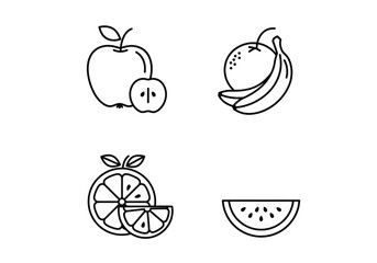 Vector Icon Set – Fresh and Vibrant Fruit Collection