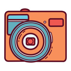 Colorful Hand Drawn Cute Camera