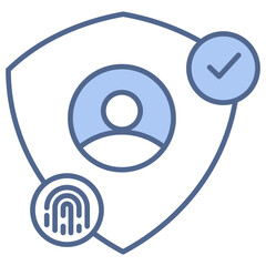 Biometric Authentication Blue Icon