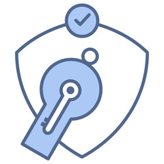 Security Token Blue Icon