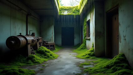 empty abandoned bunker interior