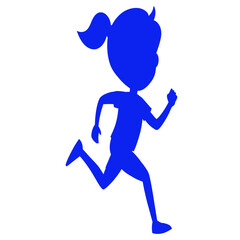 a cute young girl running