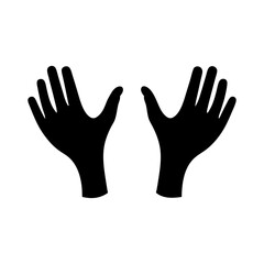 Obraz premium Two silhouetted hands with fingers spread, symbolizing openness and vulnerability